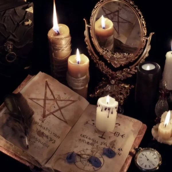 Ritual mágico, esoterismo, magia, velas, ocultismo, altar