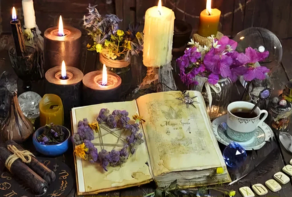 Ritual mágico, esoterismo, magia, velas, ocultismo, altar